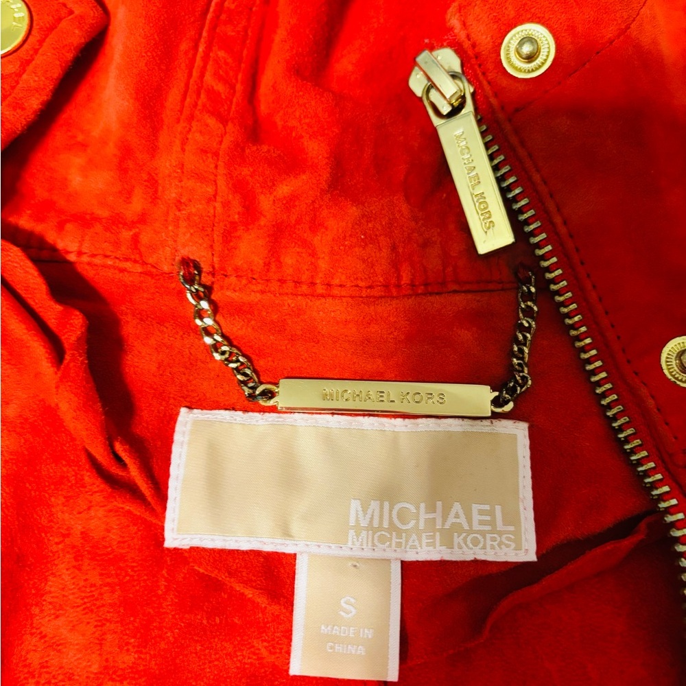 MICHAEL KORS Red Jacket with Gold Details size S